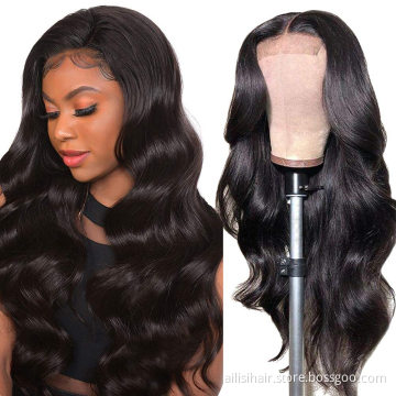 180% Swiss Transparent Lace Front Human Virgin Hair Wigs For Black Braided Laces Wigs Vendors Frontal Wig For Black Women